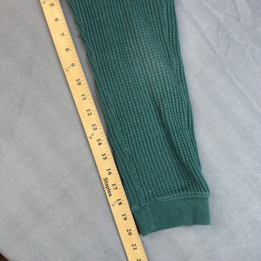 Cat & Jack Boys Teal Green Waffle Knit Joggers Size S 6/7 Thermal Pants - Picture 5 of 7